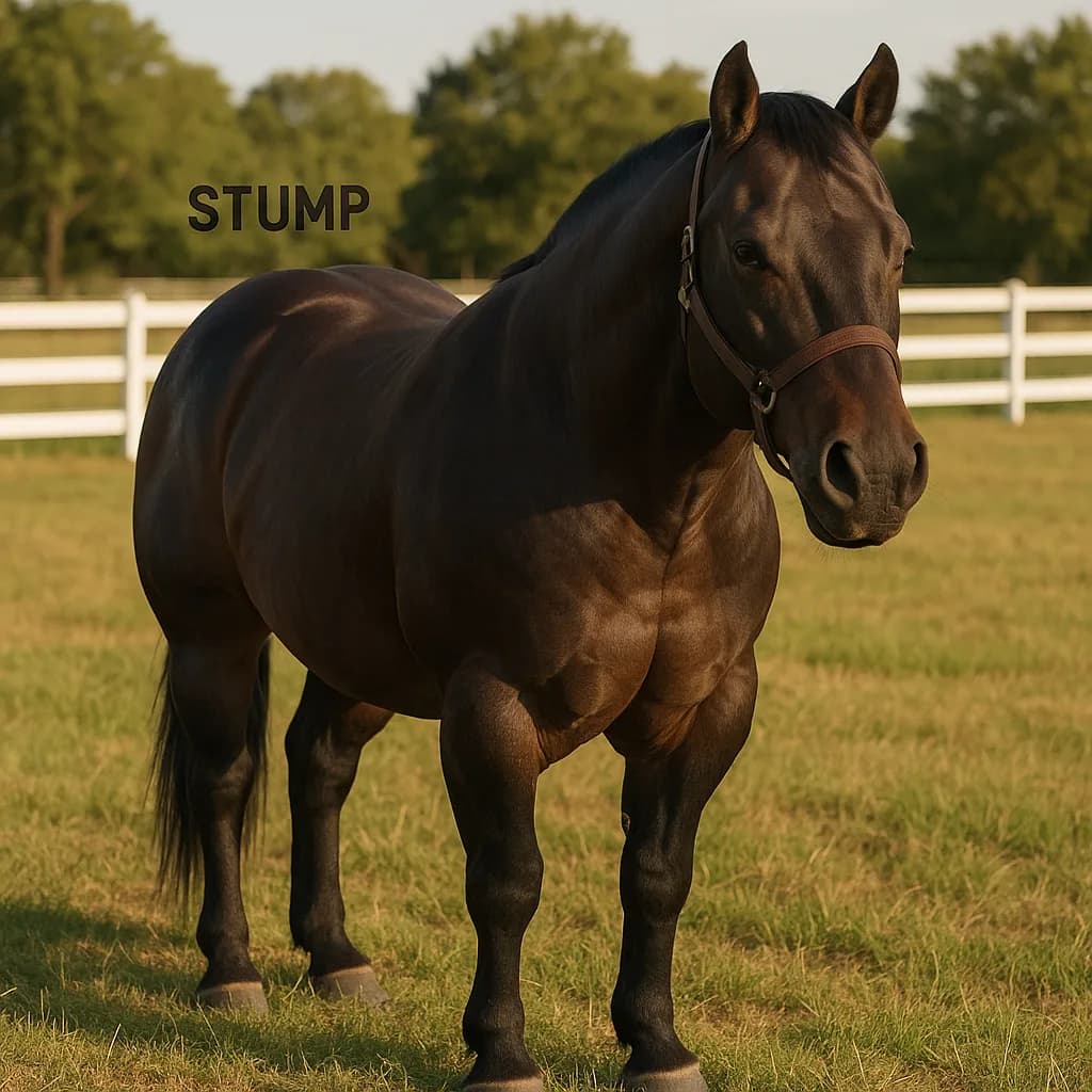 The original uploaded photograph of a horse named Stump