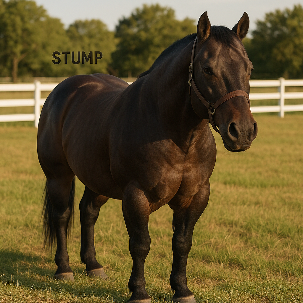 The original uploaded photograph of a horse named Stump